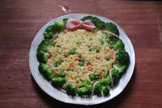 Christmas Wreath ~ Curry Fried Rice recipe