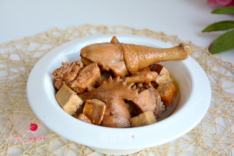 Braised Chicken and Dried Tofu recipe