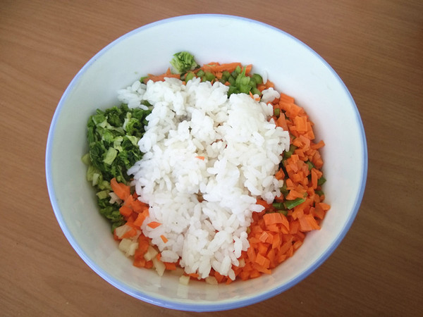 Rice and Seasonal Vegetable Omelette recipe