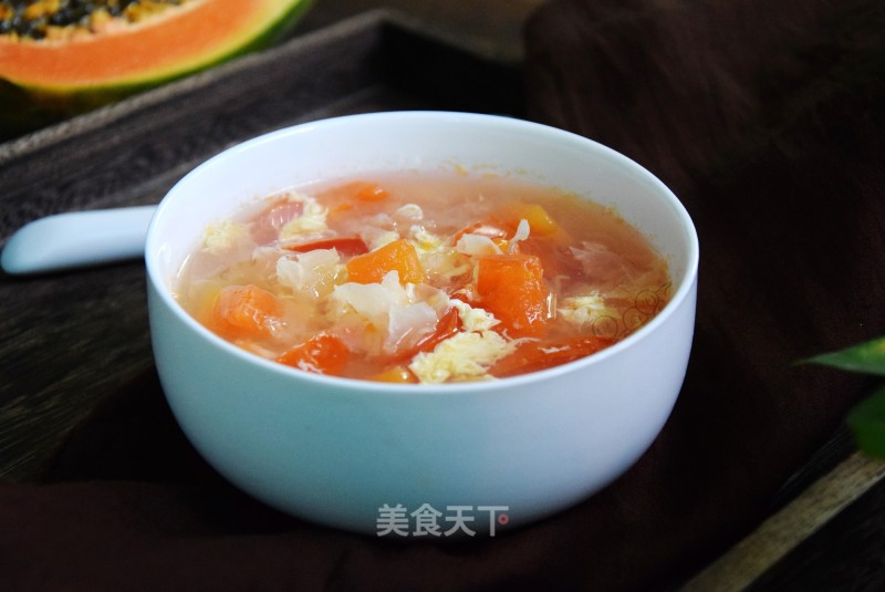 Papaya Tomato Tremella Custard Custard recipe