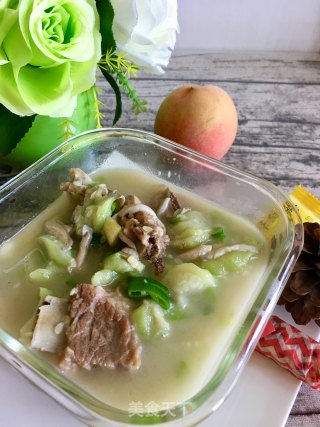 Loofah Pork Ribs Soup recipe