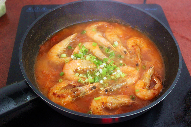 Braised Prawns in Tomato Sauce recipe