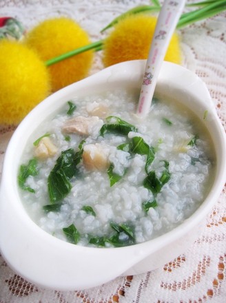 Congee with Scallops and Mustard recipe