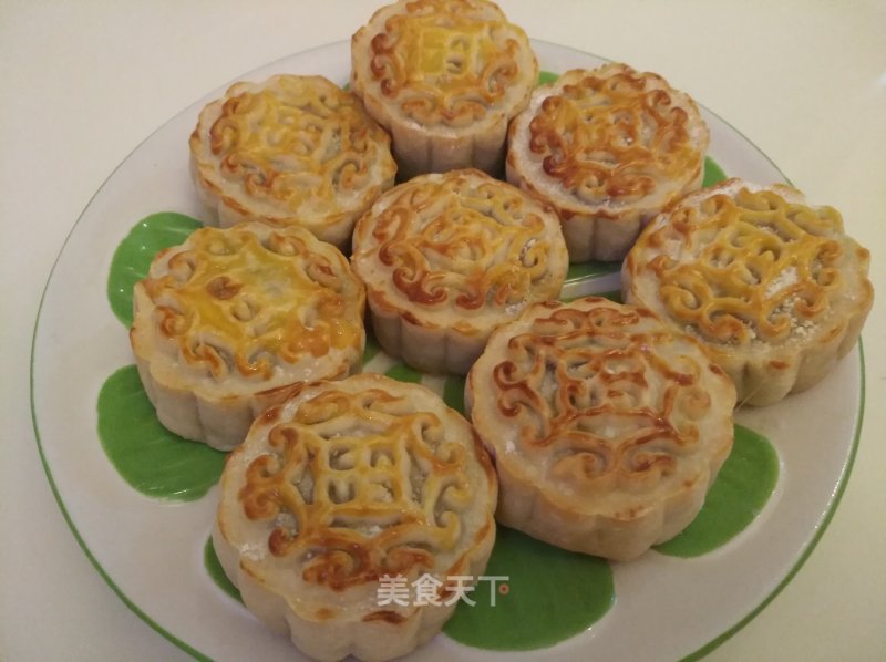 Bean Paste and Egg Yolk Mooncakes recipe