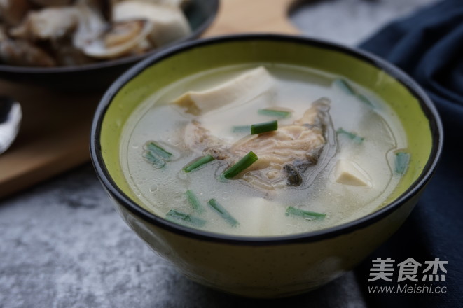 White Shellfish Head Tofu Soup recipe