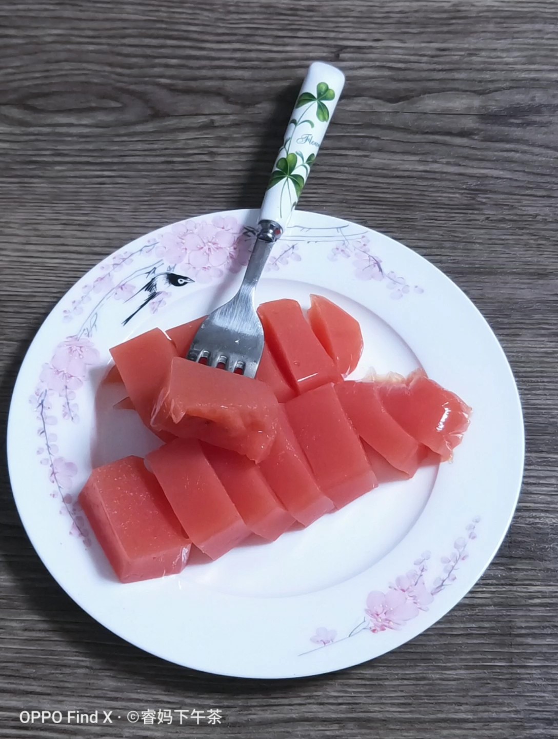 Pea Jelly with Watermelon Sauce recipe