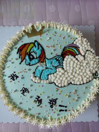 #aca烤明星大赛#little Horse Birthday Cake recipe