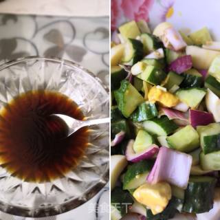 Low-fat Salad ~ Refreshing Cucumber and Egg Salad recipe