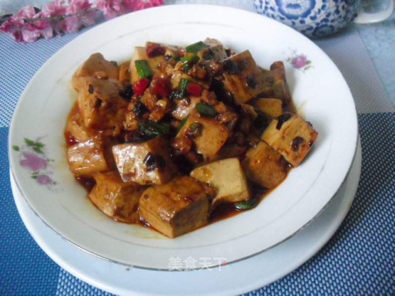 Tofu with Minced Pork in Soy Sauce recipe