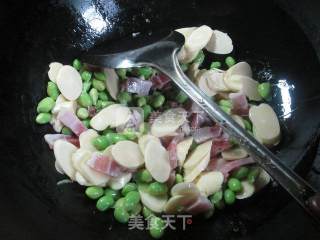 Bacon Edamame Boiled Whip Bamboo Shoots recipe