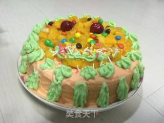 Hawaiian Sun Colored Cream Cake recipe