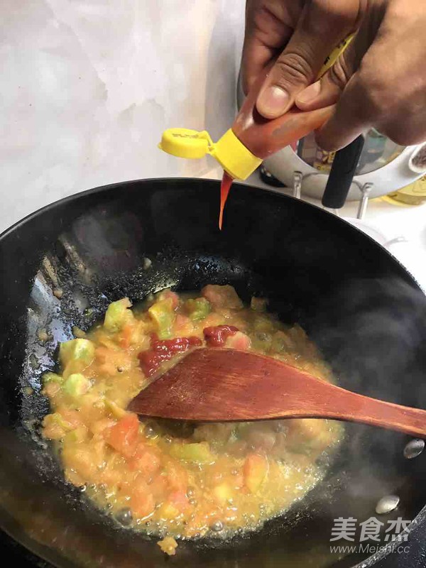 Marinated Noodles with Tomato and Egg Sauce recipe