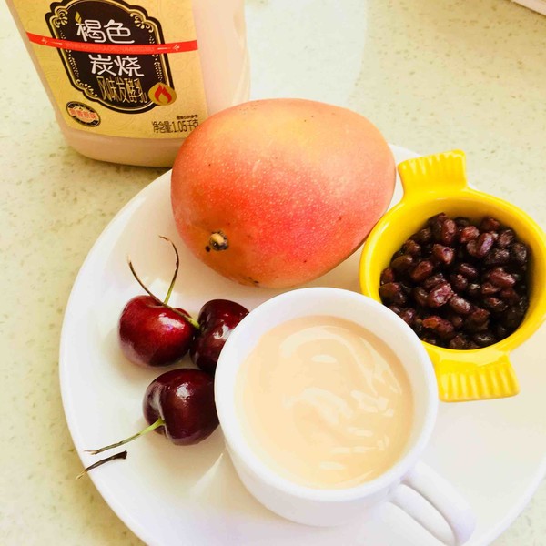 Honey Bean Mango Milkshake Snow Swallow recipe