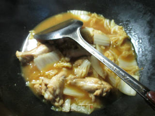 Chicken Wing Roots with Curry Cabbage recipe