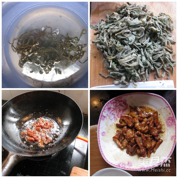 Stir-fried Dried Beans with Shredded Pork recipe