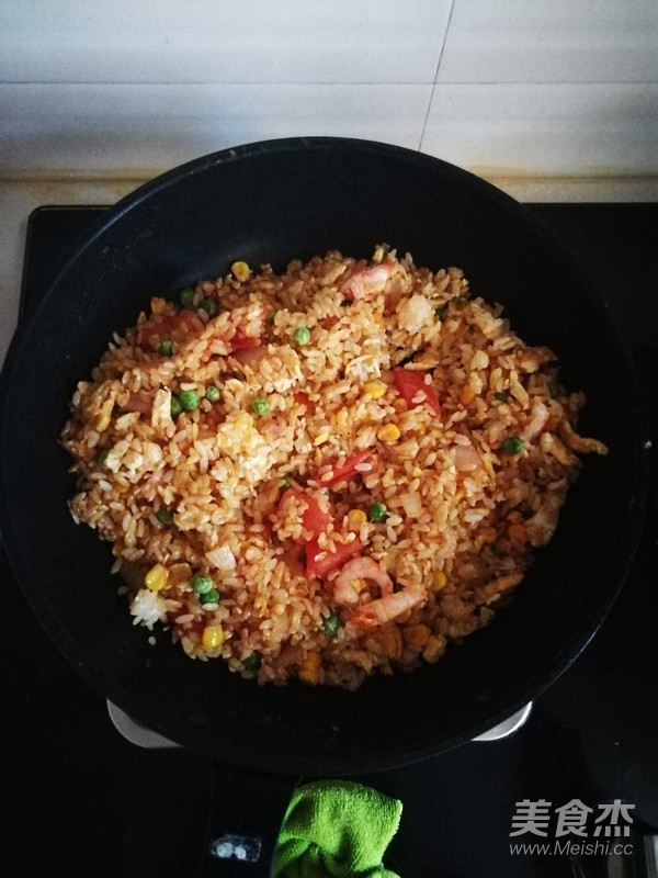 Colorful Baked Rice recipe