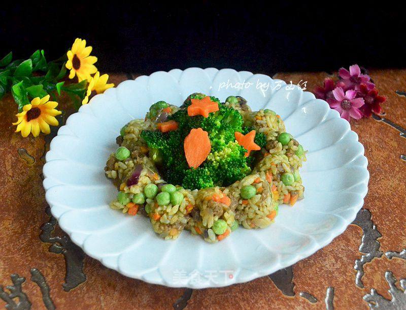 Curry Beef Fried Rice with Vegetable Salad recipe