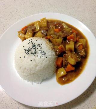 Curry Beef Rice recipe