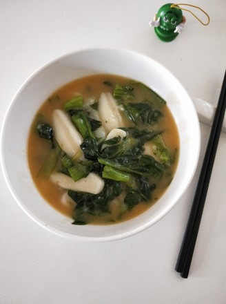 Green Vegetable Soup Rice Cake recipe