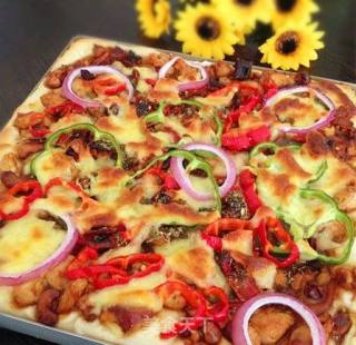 Cashew Chicken Thick Pie Pizza recipe