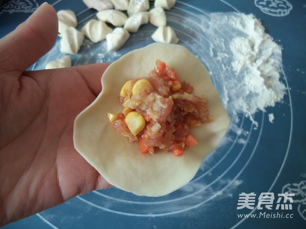 Corn Carrot Pork Dumplings recipe