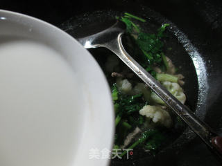 #trust of Beauty# Tenderloin with Spinach and Cauliflower Soup recipe