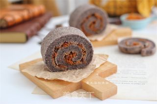 Black Rice Pork Floss Cake Roll recipe