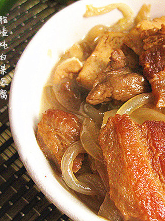 Stewed Cabbage Tofu with Fat Residue recipe