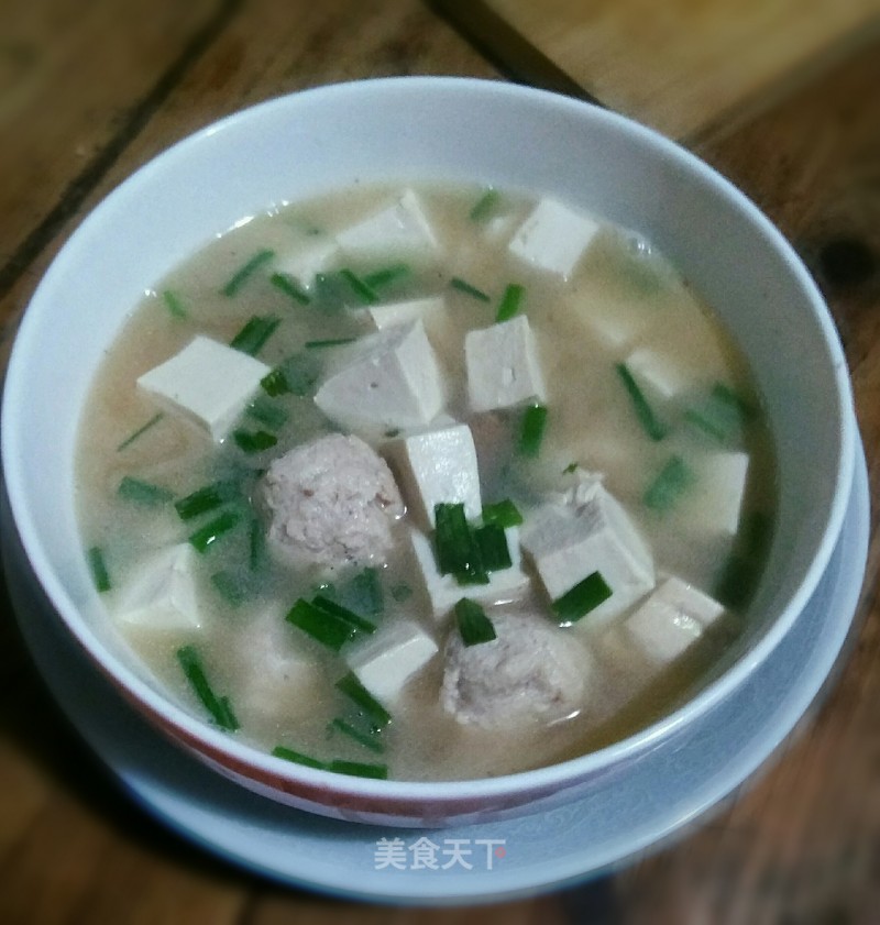 Chicken Ball Tofu Soup recipe