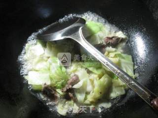 Stir-fried Cabbage with Beef and Mustard recipe