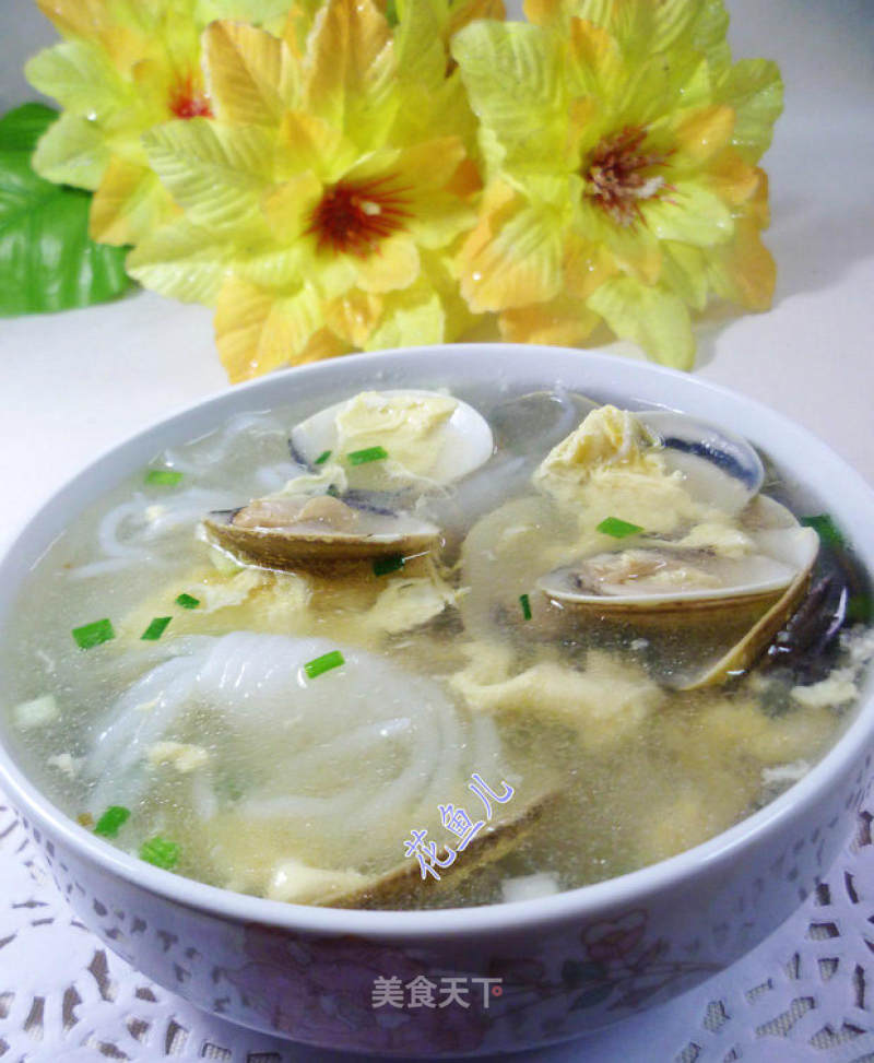 Clam Egg Flower Konjac Soup recipe