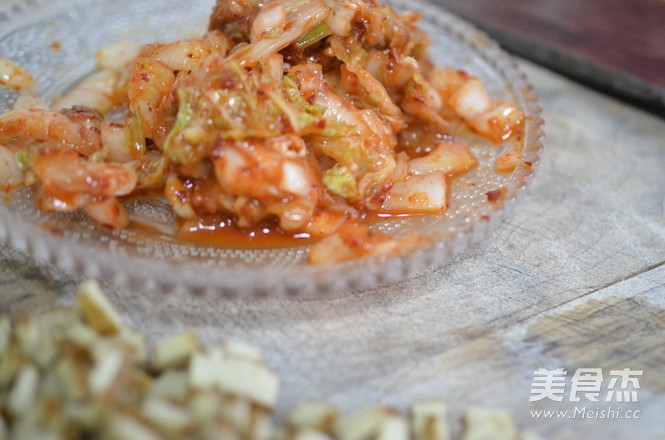 Fried Rice with Dried Tofu and Kimchi recipe