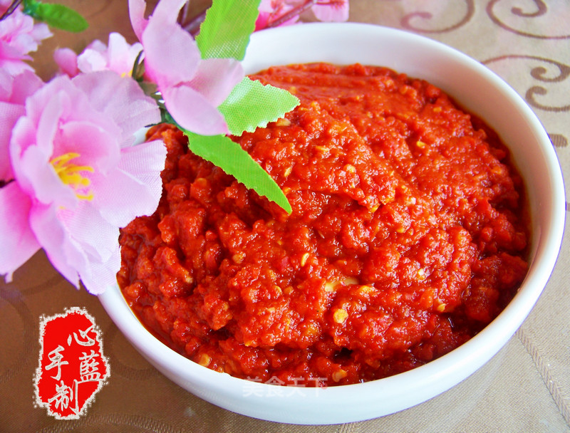 Xinlan Hand-made Private Kitchen [homemade Garlic Chili Sauce]-just for Peace of Mind recipe