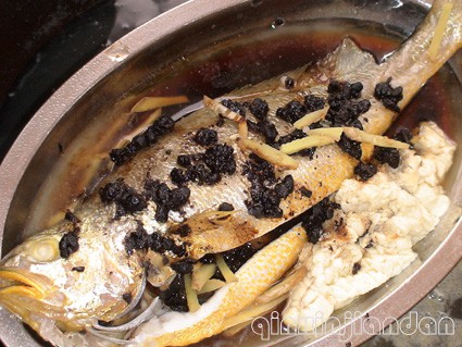 Steamed Yellow Croaker with Black Bean Sauce recipe