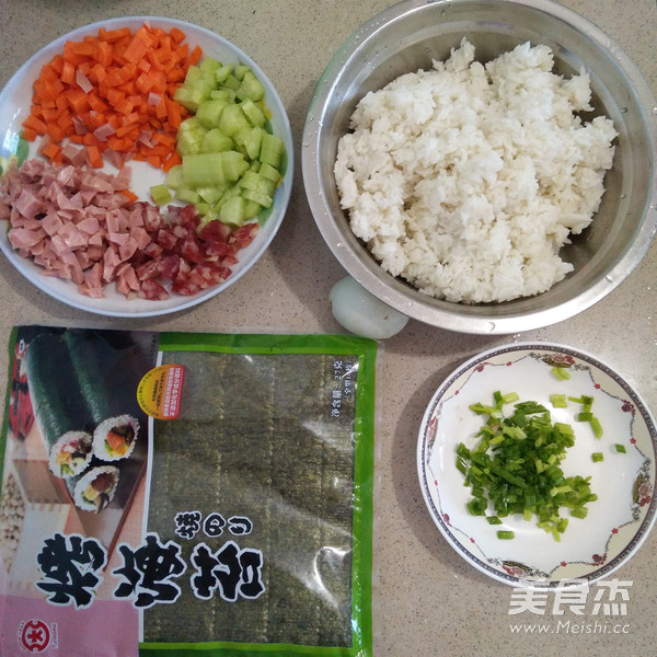 Seaweed Wrapped Fried Rice recipe