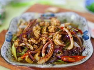 Hot Squid Shredded Onion recipe