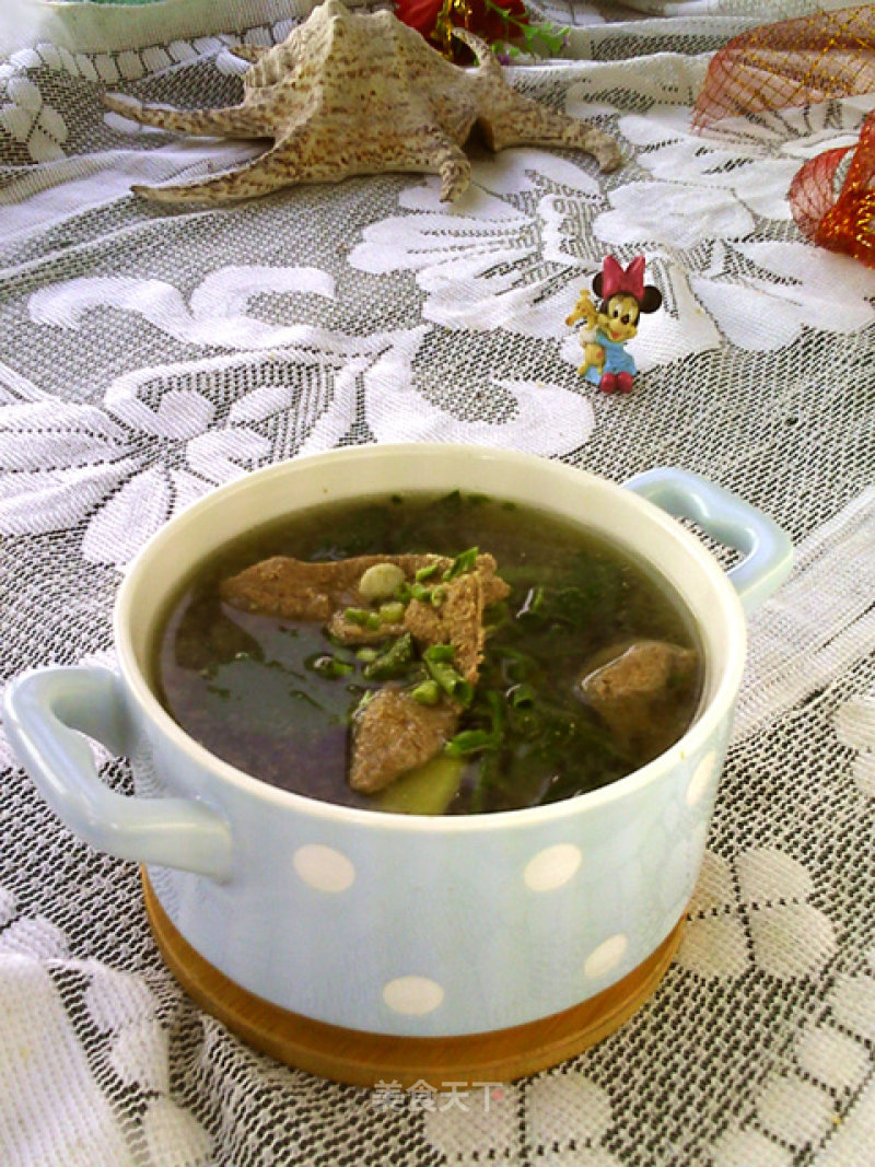 Spinach and Pork Liver Soup recipe