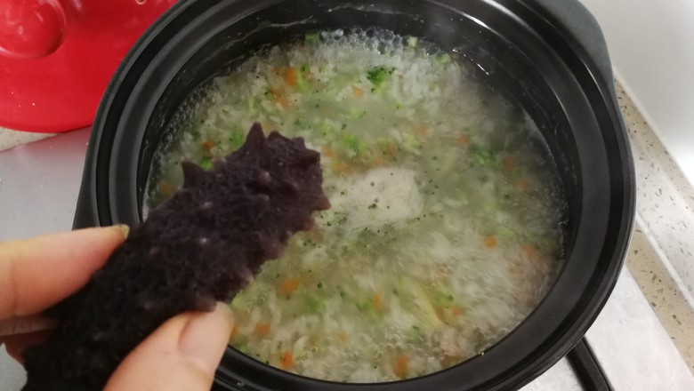 Seasonal Vegetable Sea Cucumber Congee recipe
