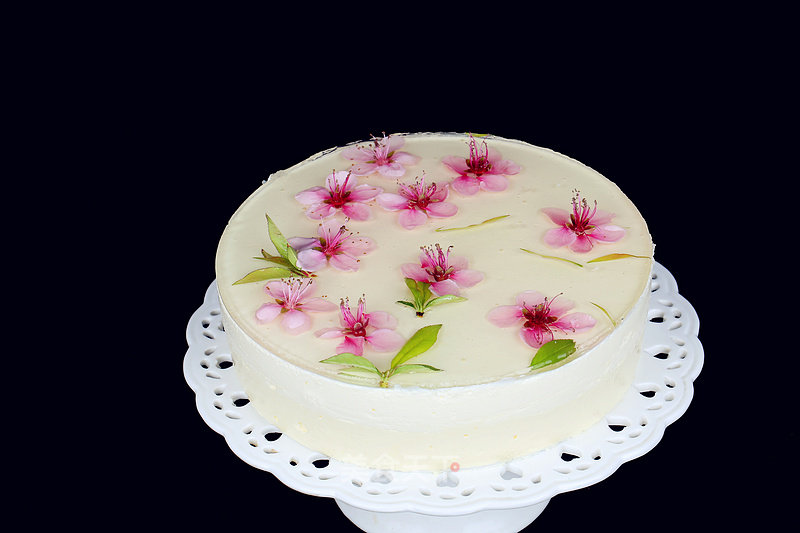 Peach Blossom Yogurt Cheese Mousse Cake recipe