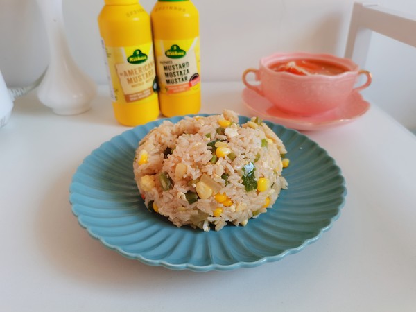 Rural Fried Rice with Mustard Sauce recipe