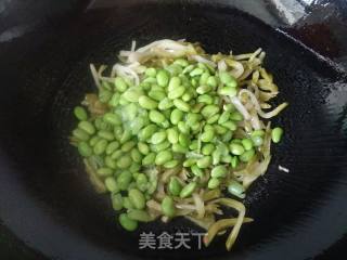 Stir-fried Edamame with Mustard recipe