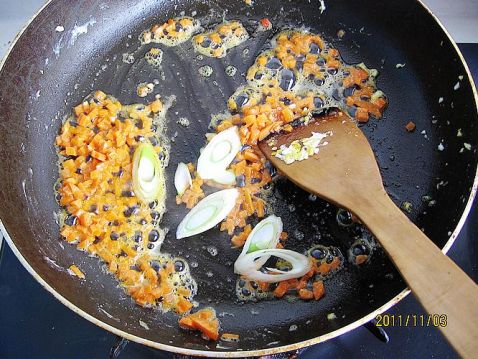 Fried Rice with Broccoli Shrimp Ball and Egg recipe