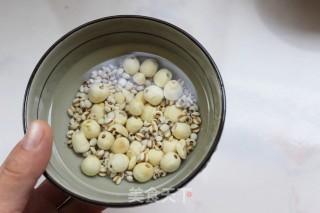 Refreshing Through Bitter Summer-mung Bean, Lotus Seed and Barley Soup recipe