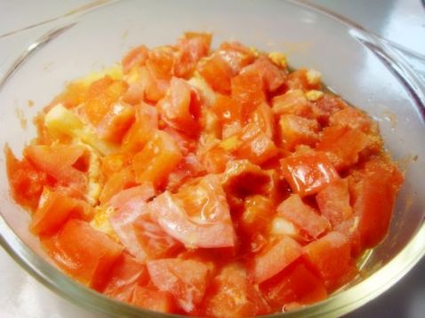 Tomato Cauliflower Steamed Egg recipe
