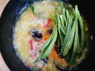 Spring Wild Vegetables: Rice and Vegetable Porridge recipe