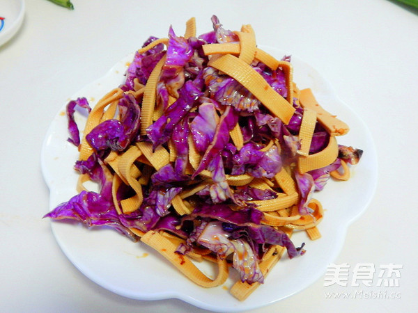 Purple Cabbage Mixed with Tofu Skin recipe