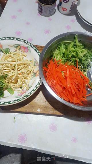 Carrots and Cucumbers with Bean Curd recipe