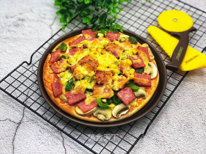 Vegetable Ham Pizza recipe