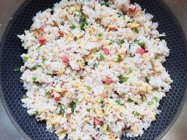 Fried Rice with Germ Rice and Mixed Vegetables recipe