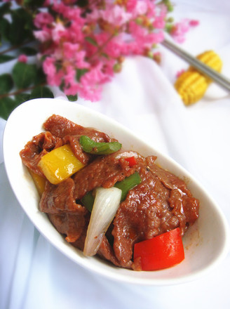 Beef Slices with Pepper and Onion recipe